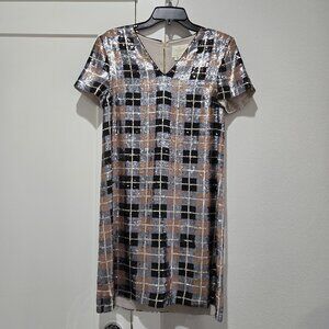 Kate Spade Sequin Plaid Mini Dress